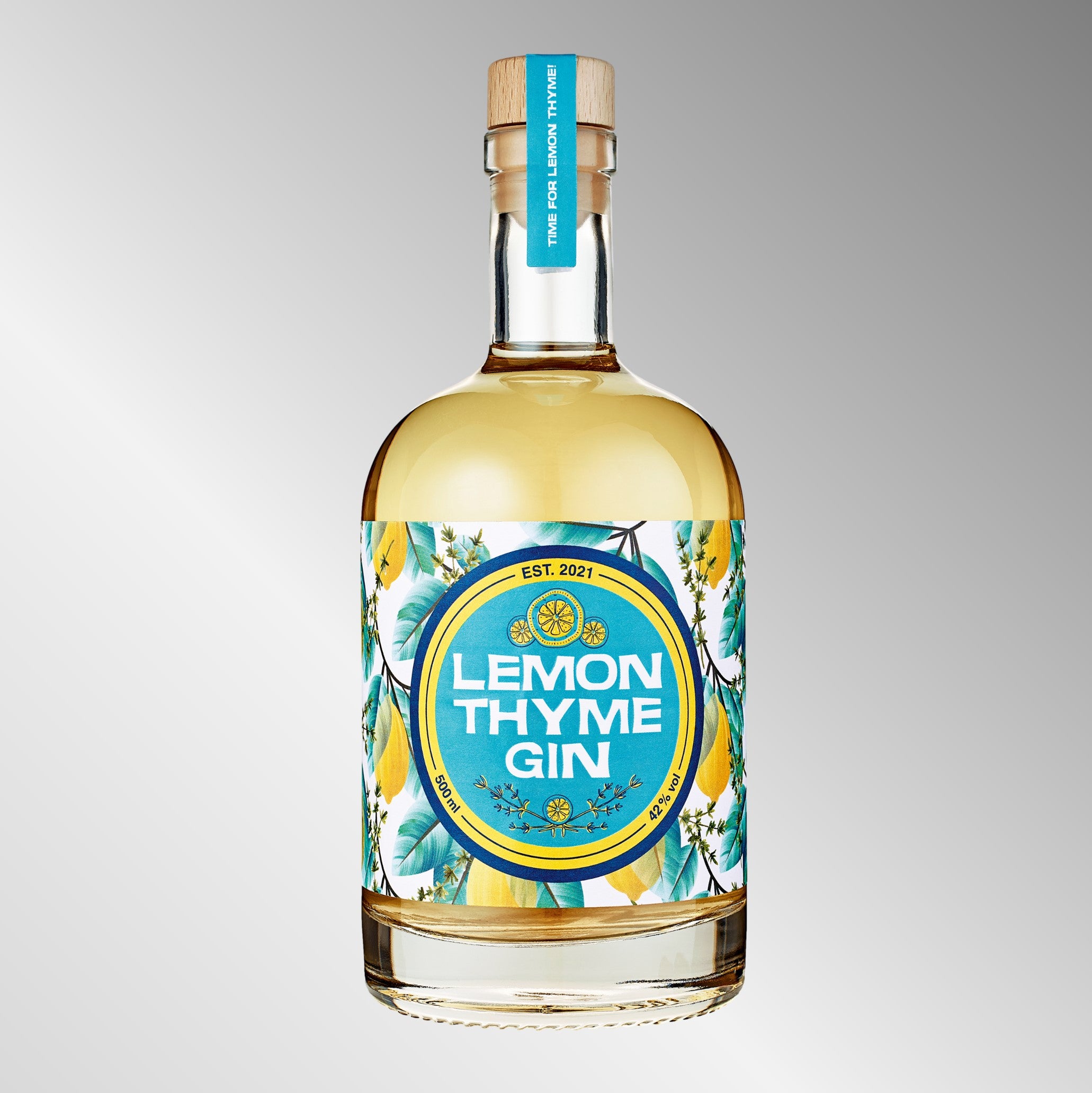 LEMON THYME GIN - 500 ml Flasche -42% vol - Time for Lemon-Thyme! Denn wenn Zitrone auf Thymian trifft, kann keiner widerstehen